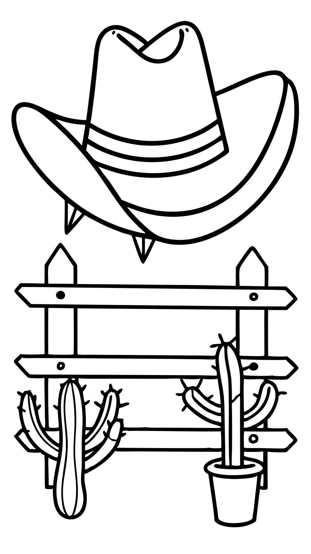 coloring pages cowboy hat